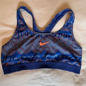 Nike Dri-Fit Blue and Orange Sports Bra